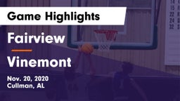 Fairview  vs Vinemont  Game Highlights - Nov. 20, 2020