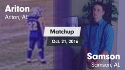 Matchup: Ariton  vs. Samson  2016