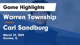 Warren Township  vs Carl Sandburg  Game Highlights - March 23, 2024