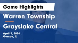 Warren Township  vs Grayslake Central  Game Highlights - April 5, 2024