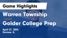 Warren Township  vs Golder College Prep Game Highlights - April 27, 2024