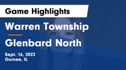 Warren Township  vs Glenbard North  Game Highlights - Sept. 16, 2022