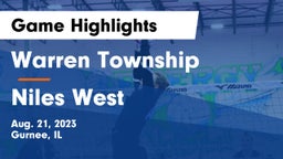 Warren Township  vs Niles West  Game Highlights - Aug. 21, 2023