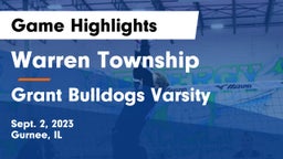 Warren Township  vs Grant Bulldogs Varsity Game Highlights - Sept. 2, 2023