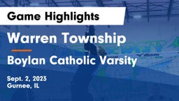 Warren Township  vs Boylan Catholic Varsity Game Highlights - Sept. 2, 2023