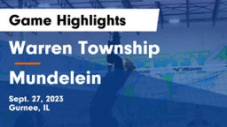 Warren Township  vs Mundelein  Game Highlights - Sept. 27, 2023