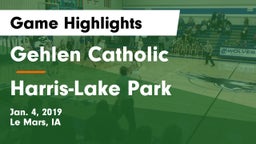 Gehlen Catholic  vs Harris-Lake Park  Game Highlights - Jan. 4, 2019