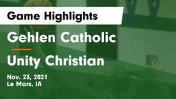 Gehlen Catholic  vs Unity Christian  Game Highlights - Nov. 23, 2021