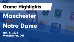 Manchester  vs Notre Dame  Game Highlights - Jan. 9, 2024