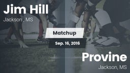 Matchup: Jim Hill  vs. Provine  2016