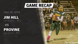 Recap: Jim Hill  vs. Provine  2016