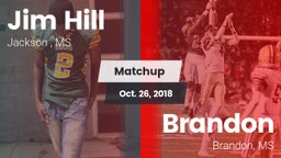 Matchup: Jim Hill  vs. Brandon  2018