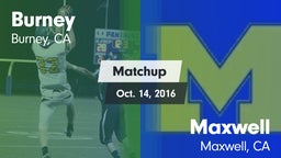 Matchup: Burney  vs. Maxwell  2016