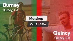 Matchup: Burney  vs. Quincy  2016