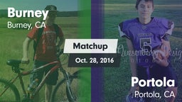 Matchup: Burney  vs. Portola  2016