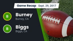 Recap: Burney  vs. Biggs  2017
