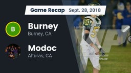 Recap: Burney  vs. Modoc  2018