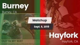 Matchup: Burney  vs. Hayfork  2019