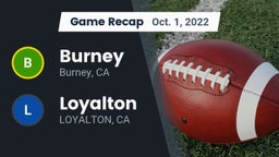 Recap: Burney  vs. Loyalton  2022