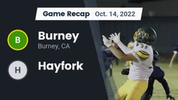 Recap: Burney  vs. Hayfork 2022