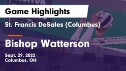 St. Francis DeSales  (Columbus) vs Bishop Watterson  Game Highlights - Sept. 29, 2022
