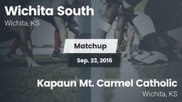 Matchup: Wichita South High vs. Kapaun Mt. Carmel Catholic  2016