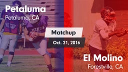 Matchup: Petaluma vs. El Molino  2016