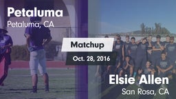 Matchup: Petaluma vs. Elsie Allen  2016