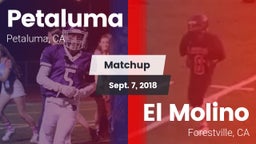 Matchup: Petaluma vs. El Molino  2018