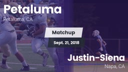 Matchup: Petaluma vs. Justin-Siena  2018