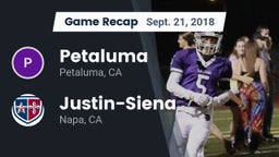Recap: Petaluma  vs. Justin-Siena  2018