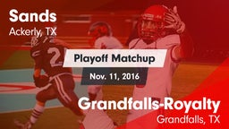 Matchup: Sands vs. Grandfalls-Royalty  2016