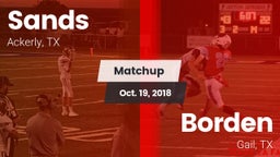 Matchup: Sands vs. Borden  2018