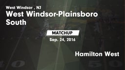 Matchup: West vs. Hamilton West  2016