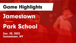 Jamestown  vs Park School Game Highlights - Jan. 28, 2023