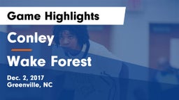 Conley  vs Wake Forest Game Highlights - Dec. 2, 2017