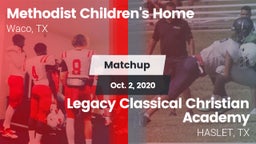 Matchup: Methodist vs. Legacy Classical Christian Academy 2020