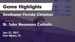 Southwest Florida Christian  vs St. John Neumann Catholic  Game Highlights - Jan 27, 2017