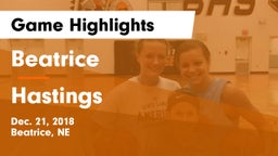 Beatrice  vs Hastings  Game Highlights - Dec. 21, 2018