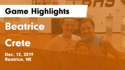 Beatrice  vs Crete  Game Highlights - Dec. 12, 2019