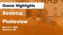 Beatrice  vs Platteview  Game Highlights - March 5, 2020