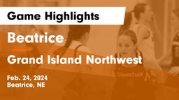 Beatrice  vs Grand Island Northwest  Game Highlights - Feb. 24, 2024
