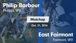 Matchup: Philip Barbour High vs. East Fairmont  2016