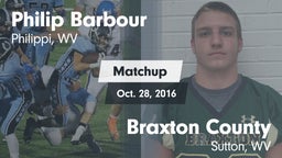 Matchup: Philip Barbour High vs. Braxton County  2016