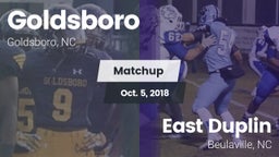 Matchup: Goldsboro High vs. East Duplin  2018