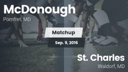 Matchup: McDonough High vs. St. Charles  2016