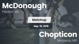 Matchup: McDonough High vs. Chopticon  2016