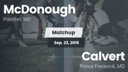 Matchup: McDonough High vs. Calvert  2016