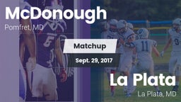 Matchup: McDonough High vs. La Plata  2017