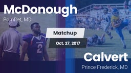 Matchup: McDonough High vs. Calvert  2017